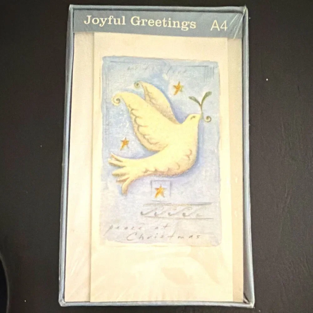 Target Joyful Greetings Christmas Holiday Dove Blue/White Cards w/ Envelopes